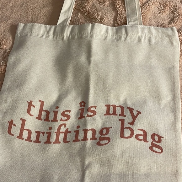 This is my thrifting bag | cute tote bag - Picture 4 of 5